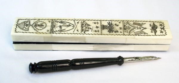 Scrimshaw Americana Pen Box 002593