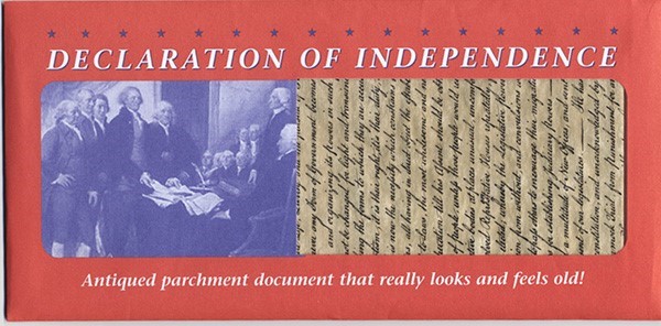 Parchment Declaration of Independence Replica 002795