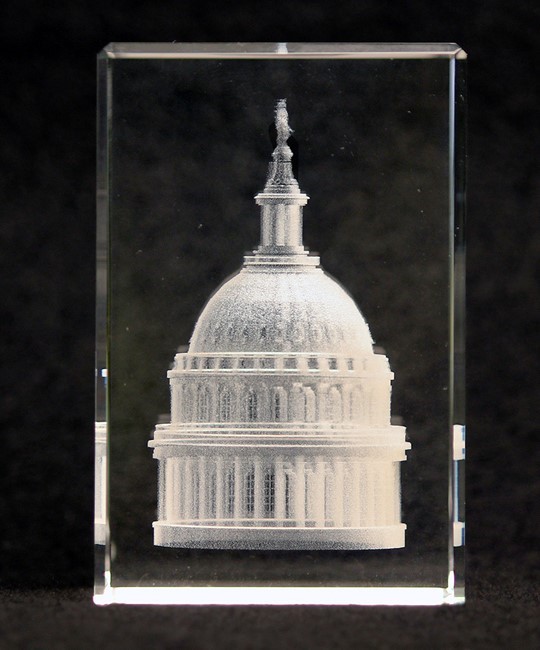 Crystal Capitol Dome Paperweight 002940