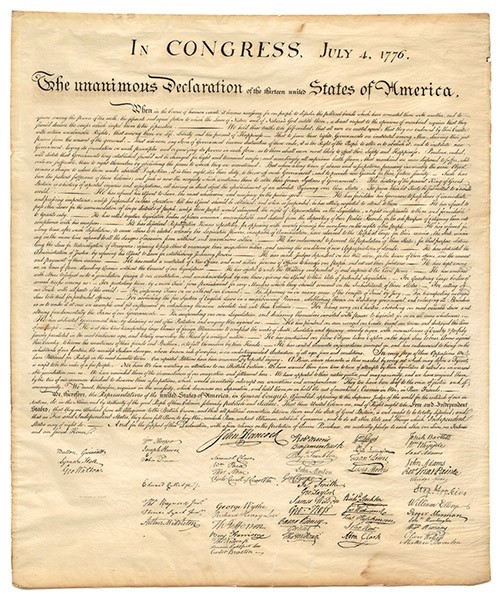 Parchment Declaration of Independence Poster 002534