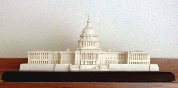 Large Marble Capitol Desk Sculpture 002089